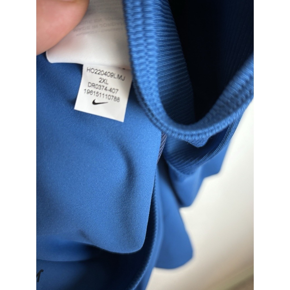 NIKE WOMEN'S YOGA TRAINING DRI-FIT WORKOUT TANK TOP 2XL Marina Blue NWT - Picture 6 of 9